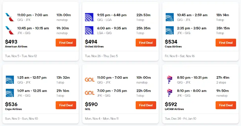 How to Get from Rio de Janeiro to New York, NY