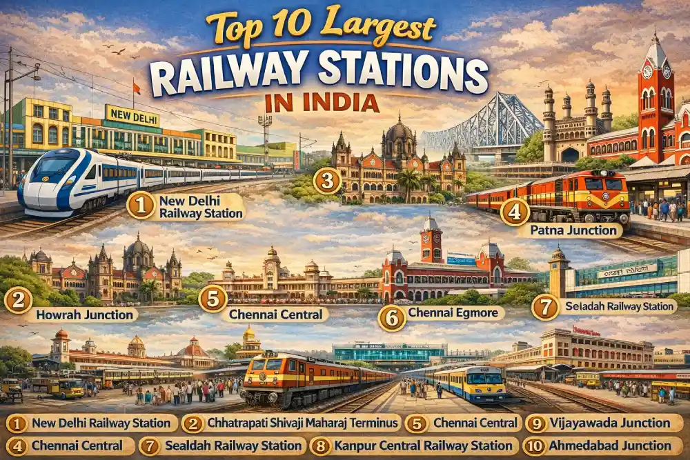 Top 10 Largest Railway Stations in India